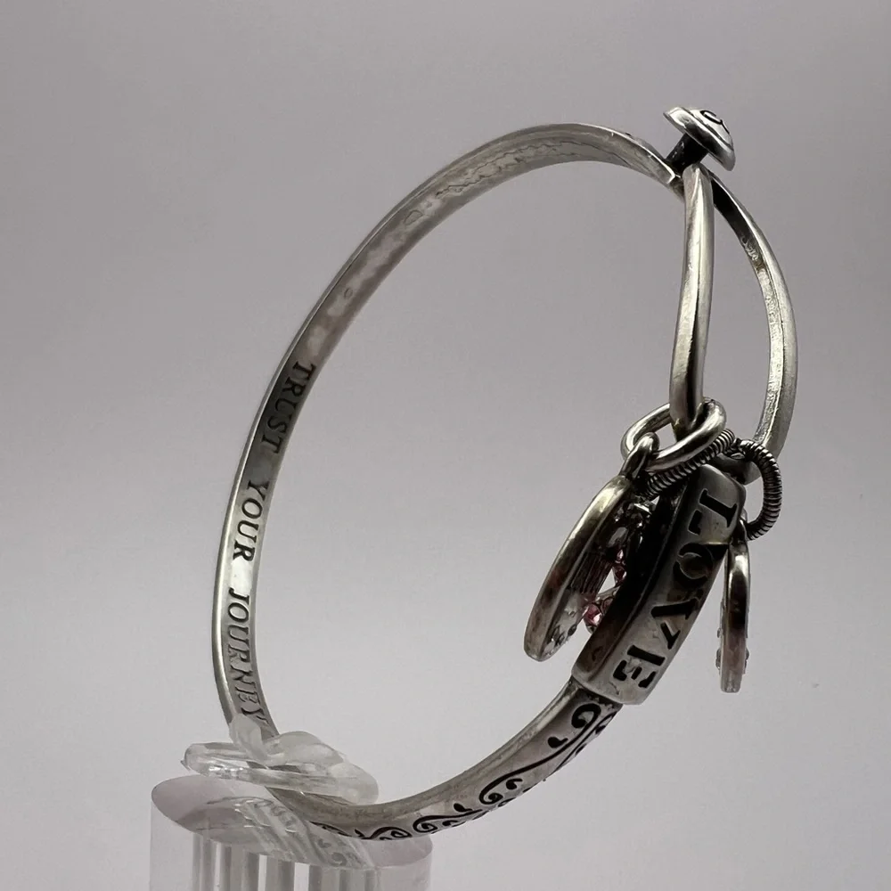 Brighton Power of Pink Ribbon Breast Cancer Gratitude Bangle Bracelet